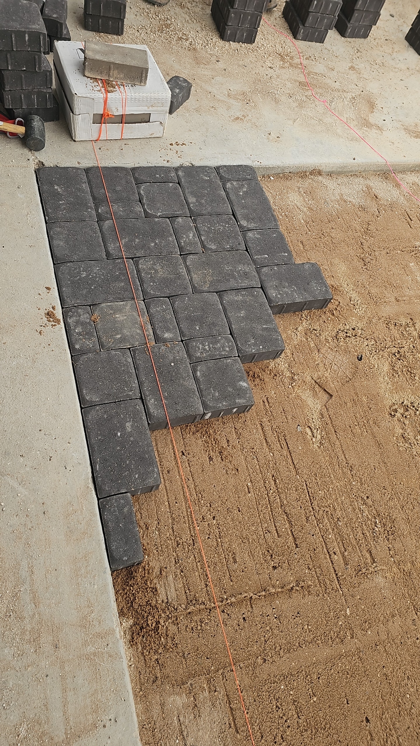 Brick paver walkway installation at commercial property — Ancfence LLC